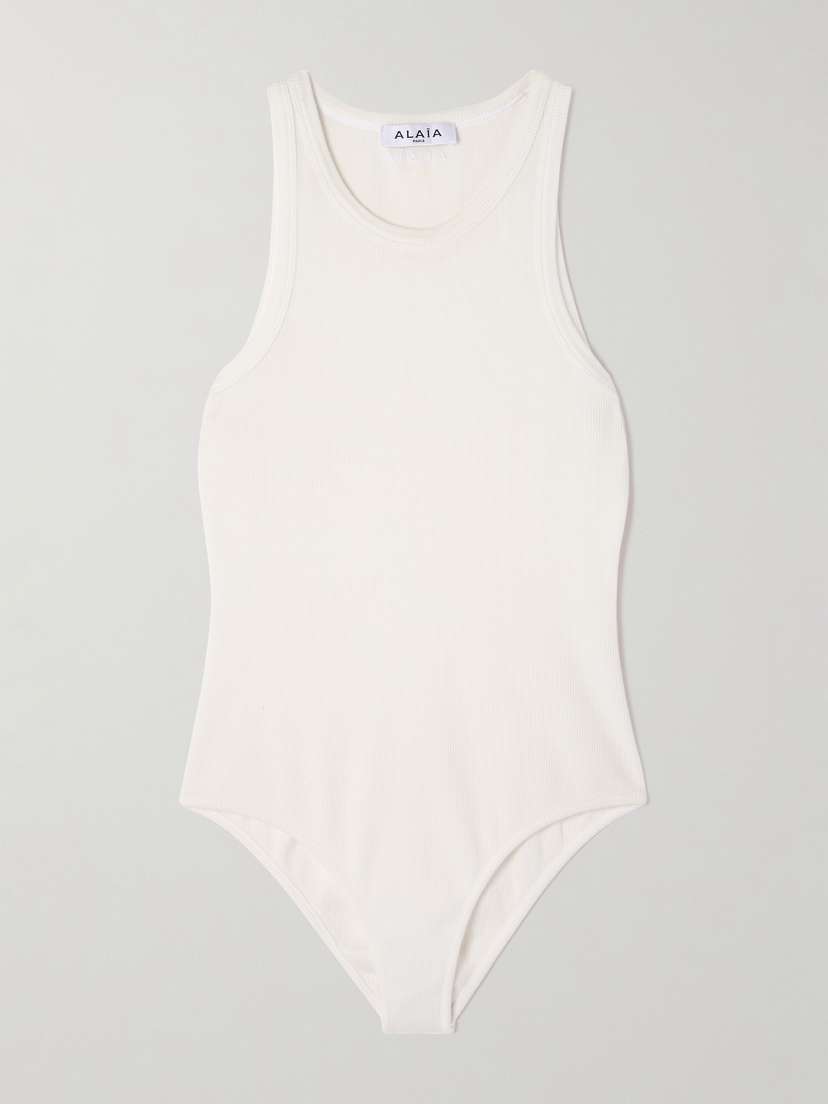 Alaïa Ribbed-knit Bodysuit
