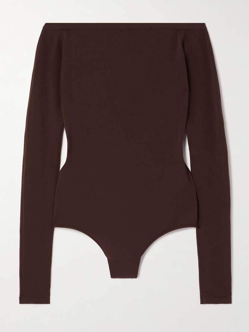 Alaïa Off-the-shoulder Stretch-jersey Bodysuit