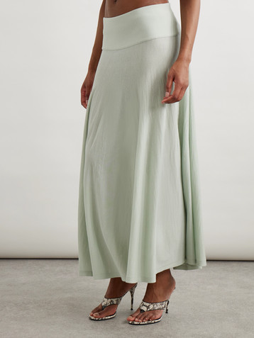 Alaïa Wool-blend maxi skirt