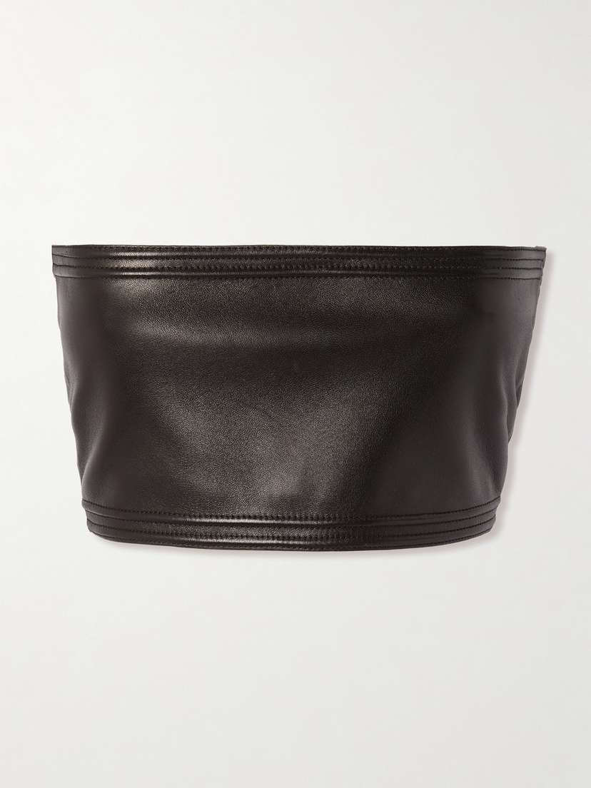 Alaïa Cropped Strapless Leather Top