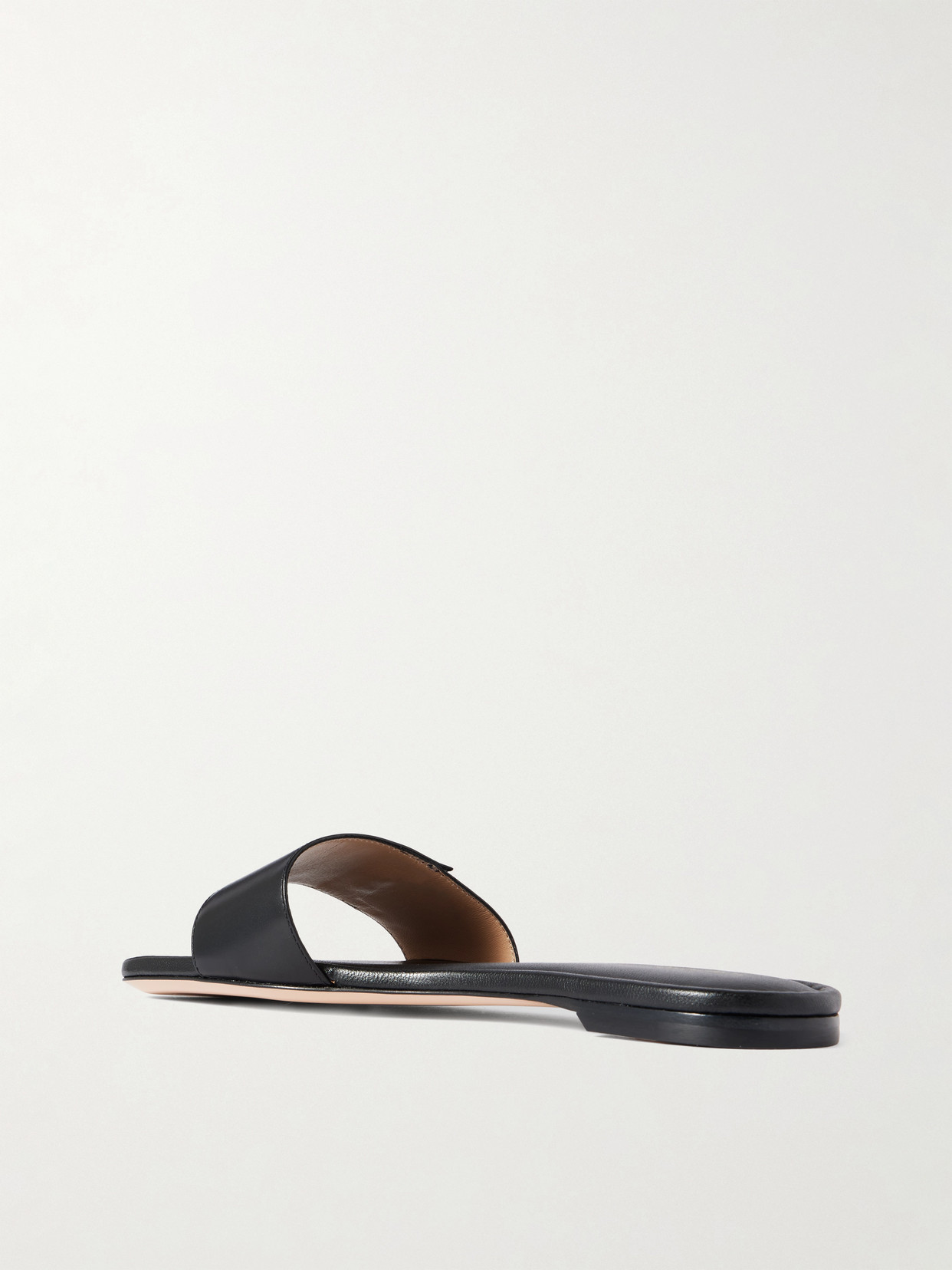 Tom Ford Padlock Embellished Leather Slides In Black