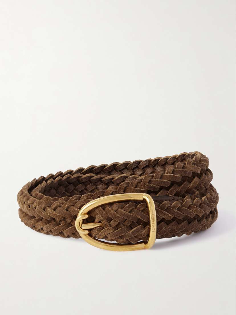 Tom Ford Woven Suede Belt