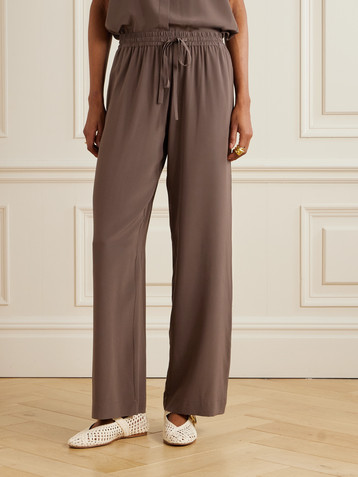 Matteau Silk crepe de chine track pants