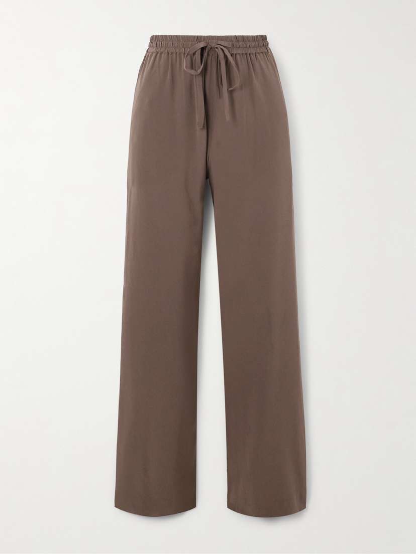 Matteau Silk Crepe De Chine Track Pants