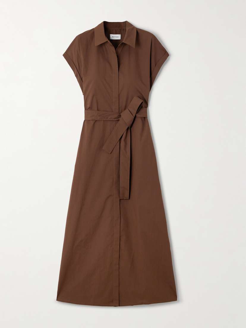 Matteau Organic Cotton-poplin Midi Shirt Dress