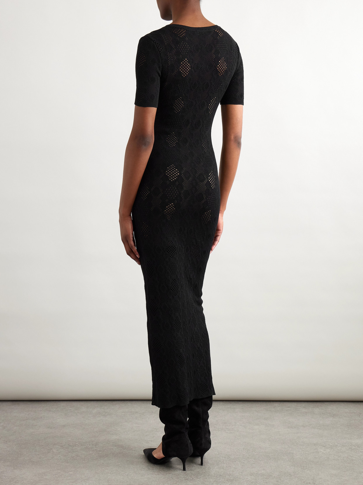 Alaïa Open-knit Midi Dress
