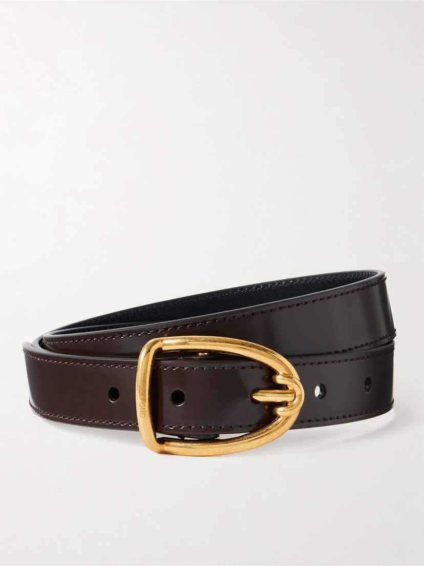 Tom Ford Glossed-leather Belt