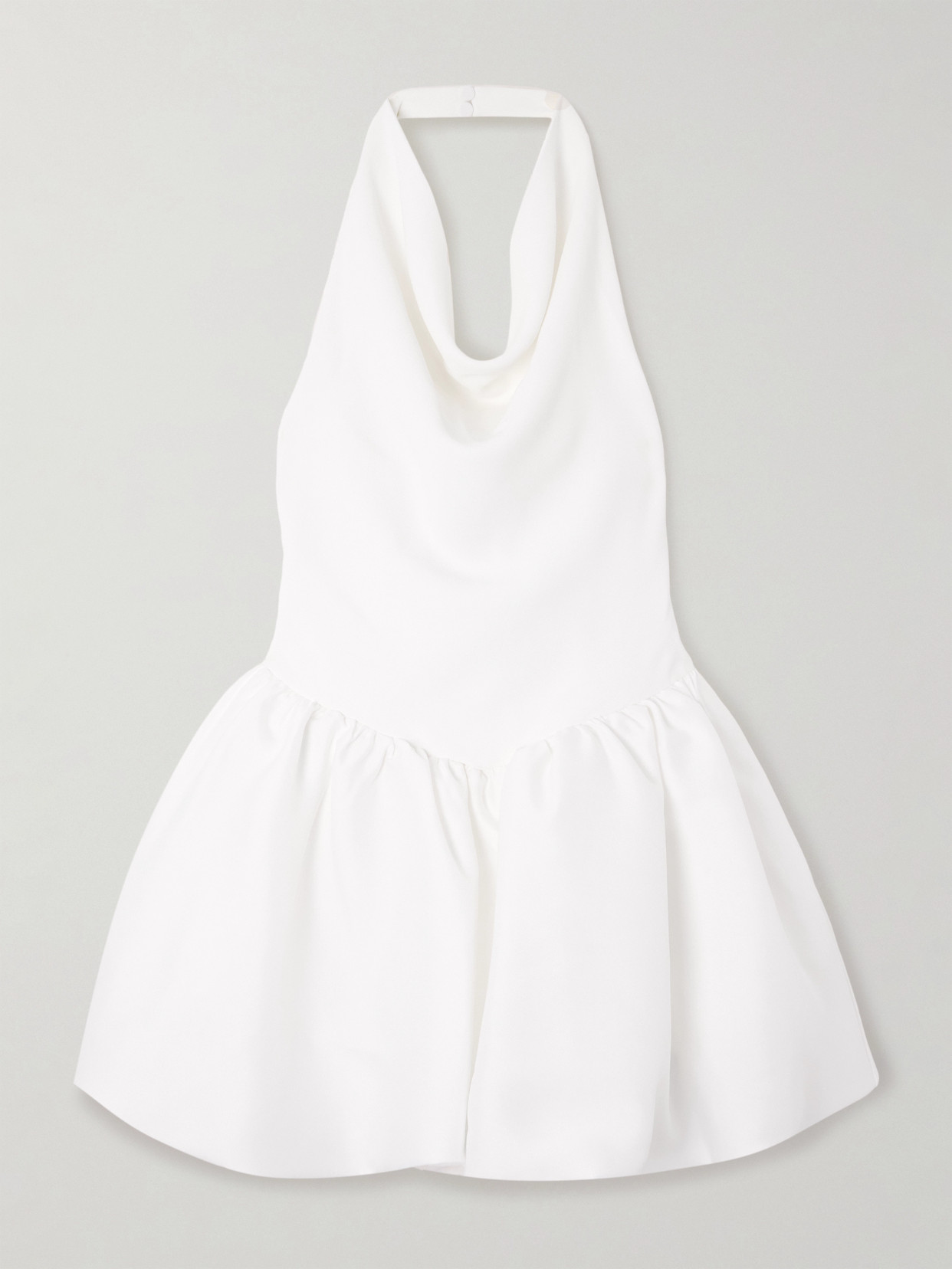Self-portrait Draped Crepe Halterneck Mini Dress