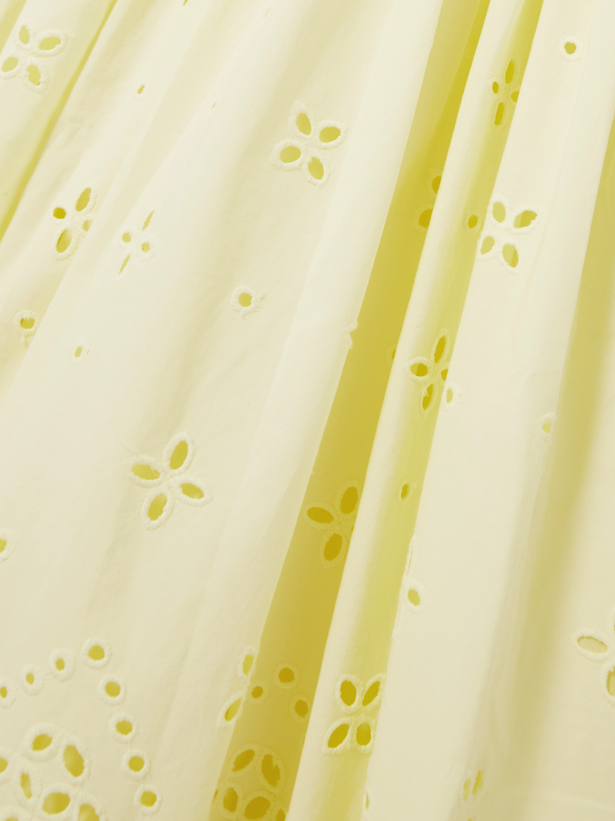 Self-portrait Drawstring Broderie Anglaise Cotton Midi Dress