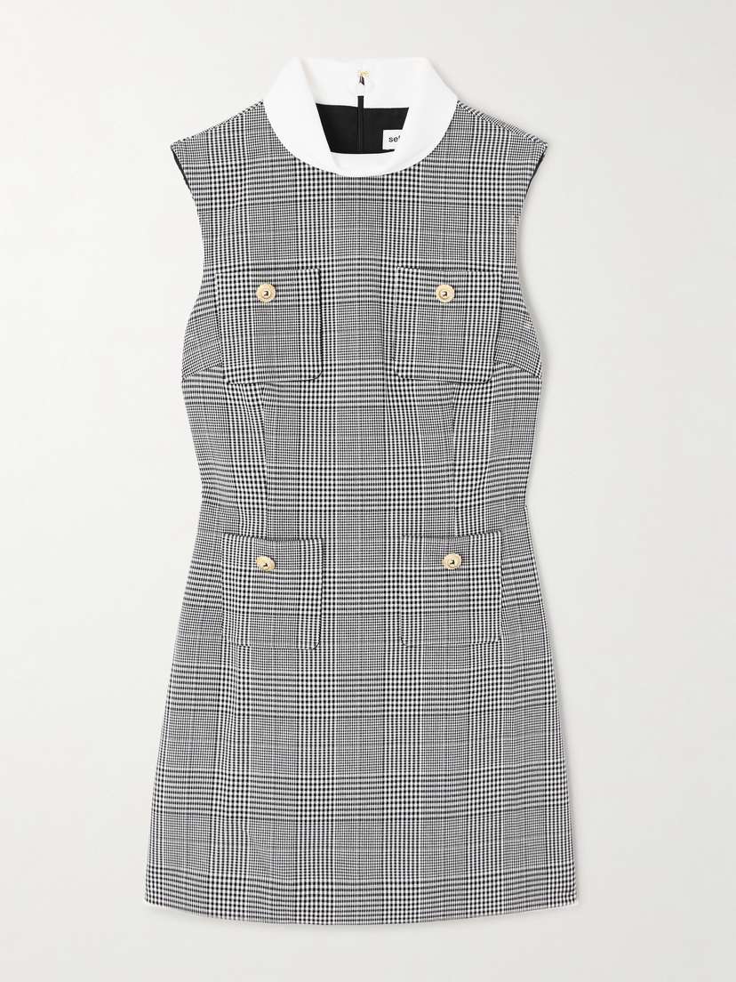 Self-Portrait Prince Of Wales Checked Tweed Mini Dress