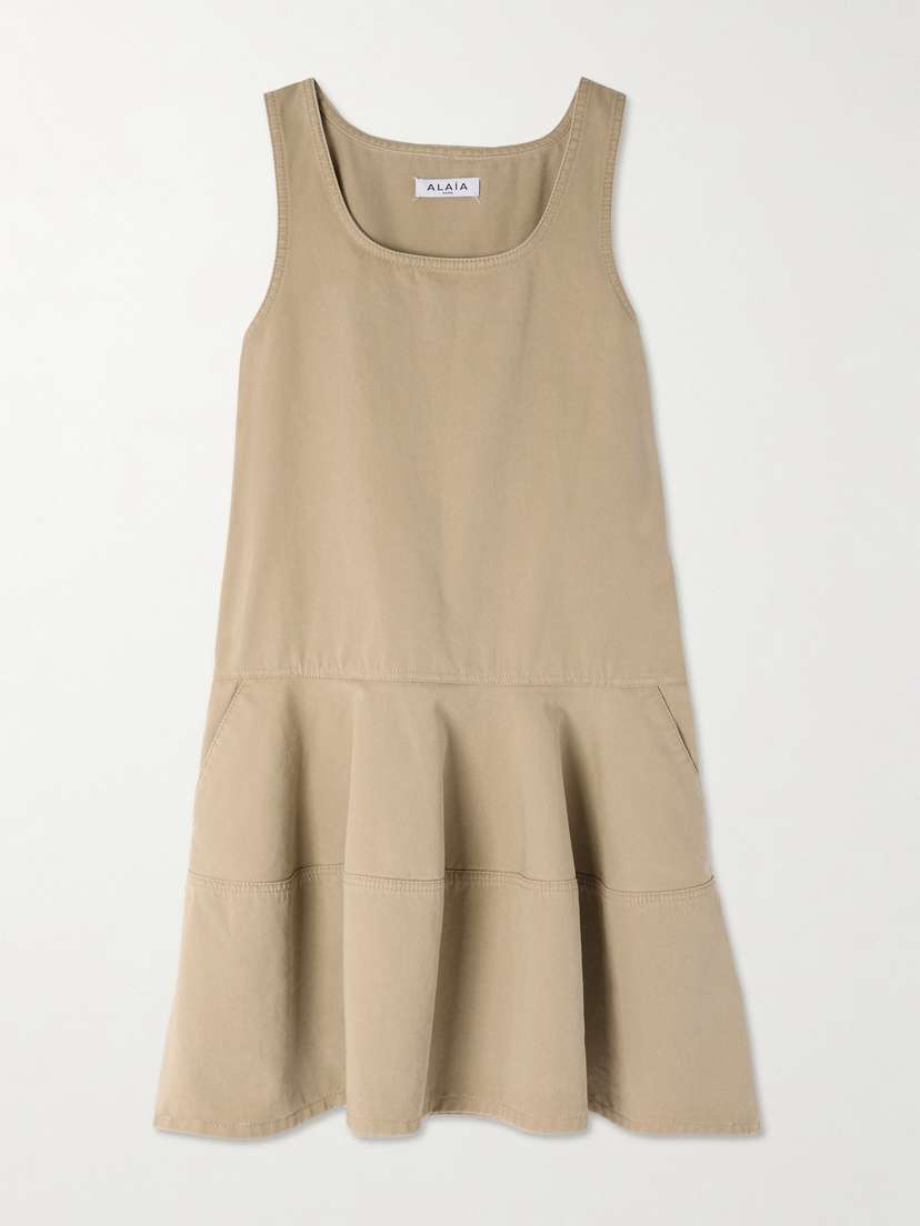 Alaïa Tiered Denim Mini Dress