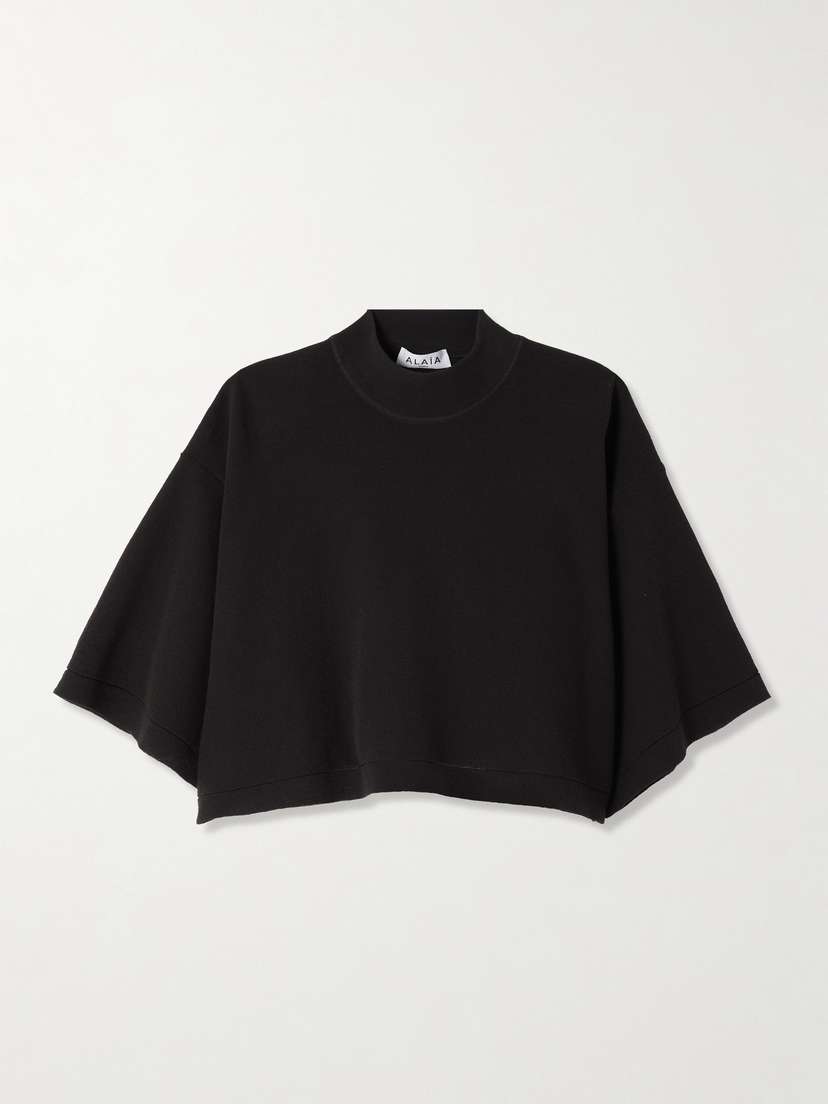 Alaïa Cropped Cotton-jersey T-shirt