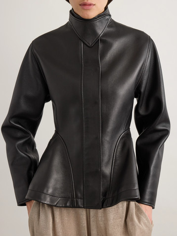 Alaïa Leather peplum jacket
