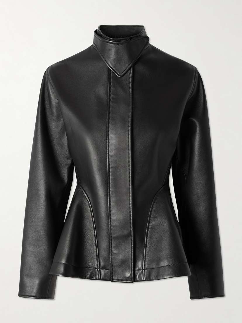 Alaïa Leather Peplum Jacket