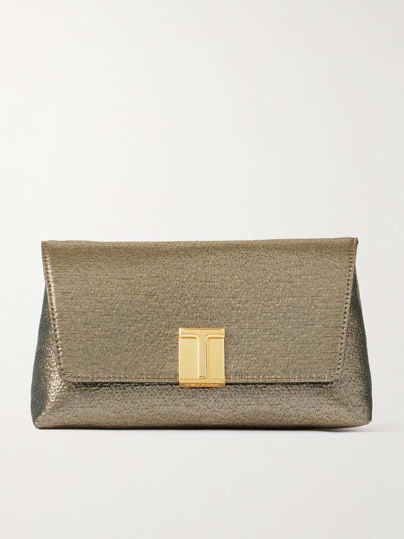 Tom Ford Textured-lamé Clutch