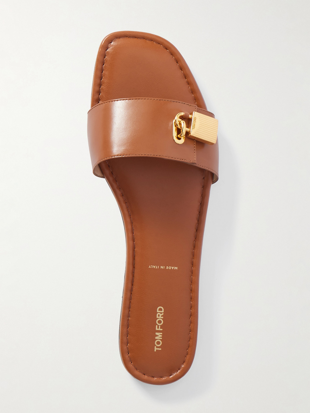 Tom Ford Embellished Leather Slides