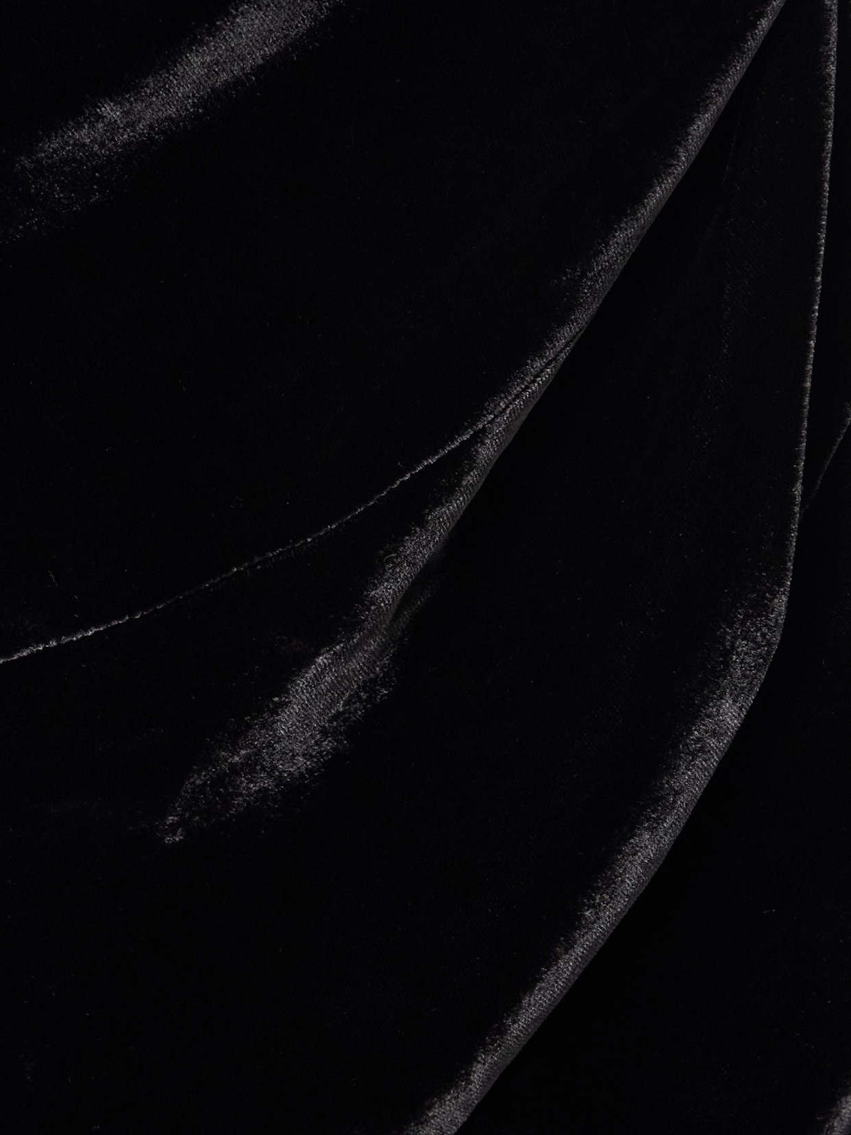 Balmain Embellished Draped Velvet Maxi Dress In Black