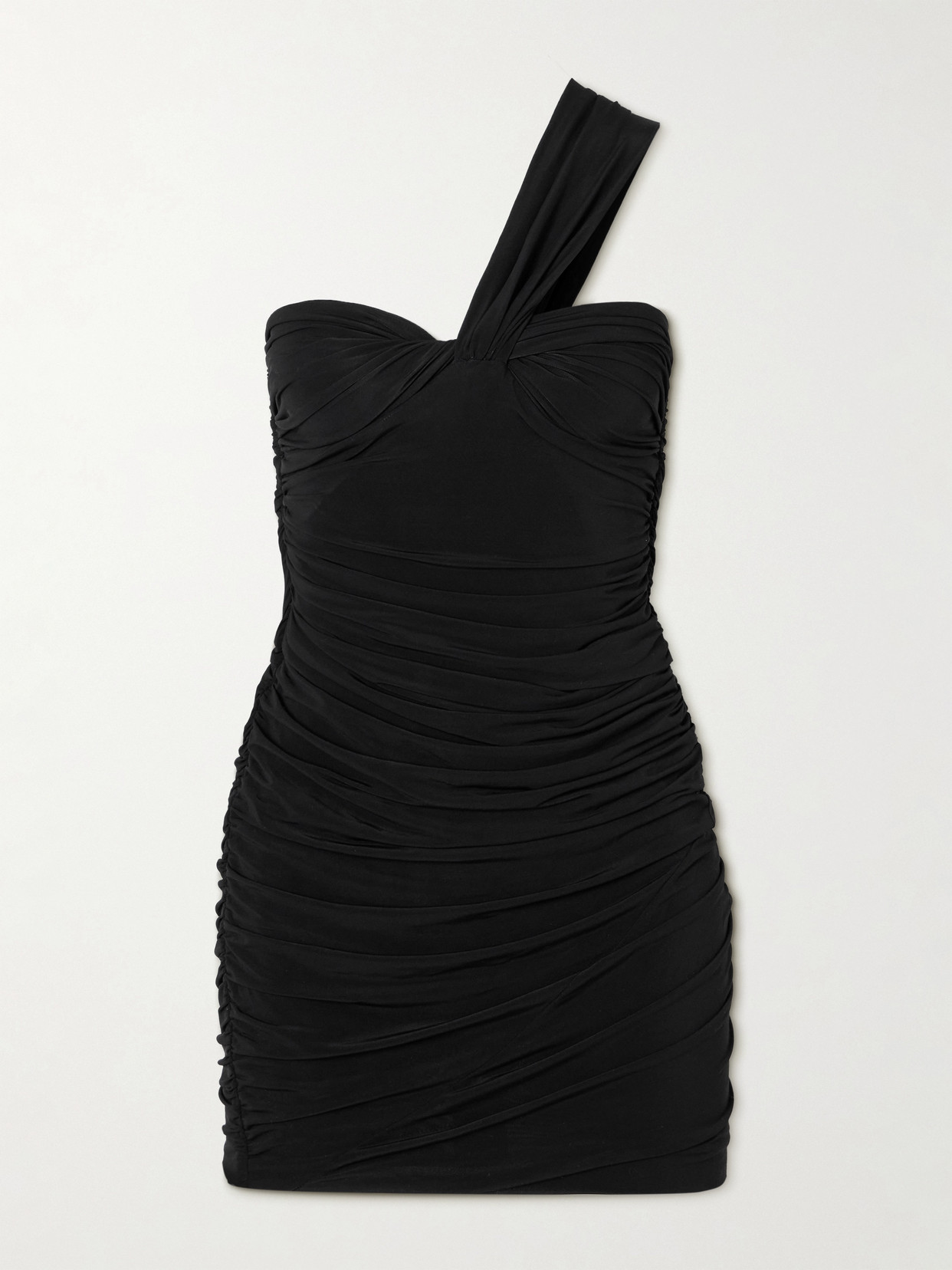 Isabel Marant Mylenia One-shoulder Gathered Stretch-jersey Mini Dress