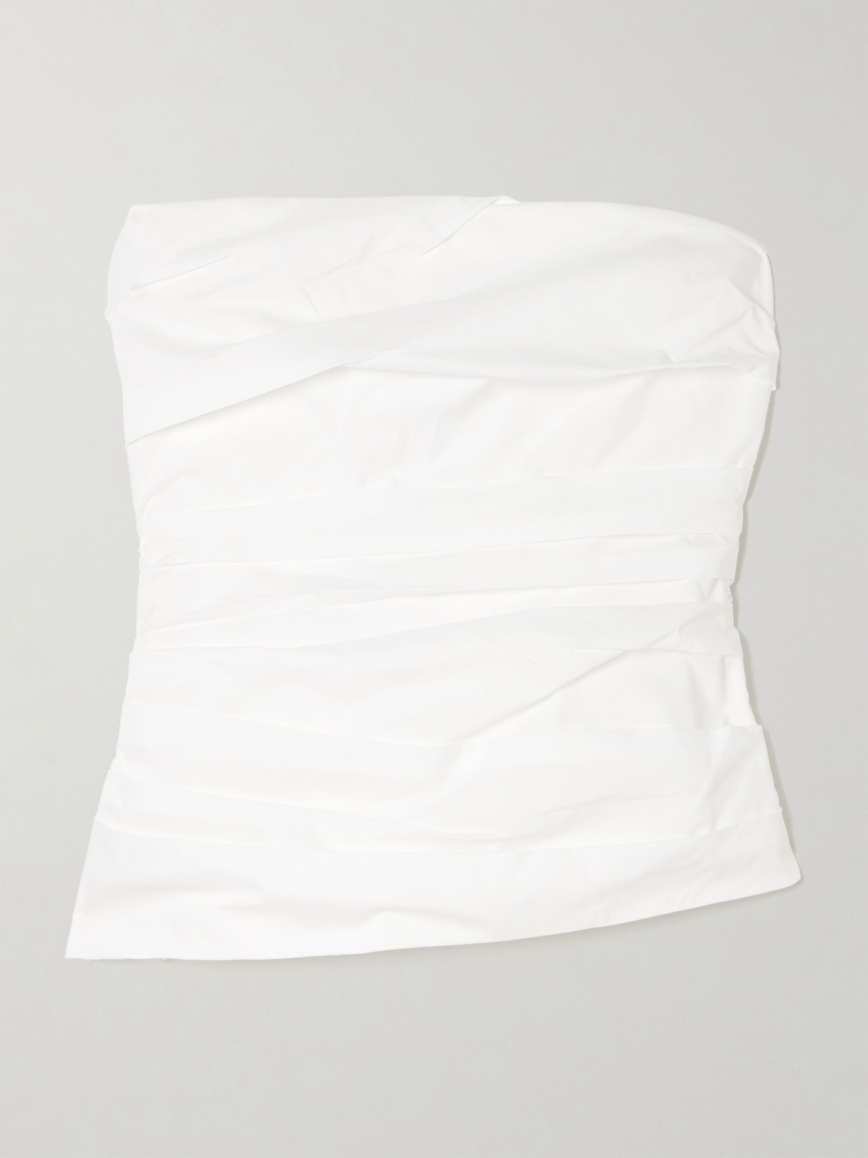 Simkhai Emerson Ruched Bustier Top In White