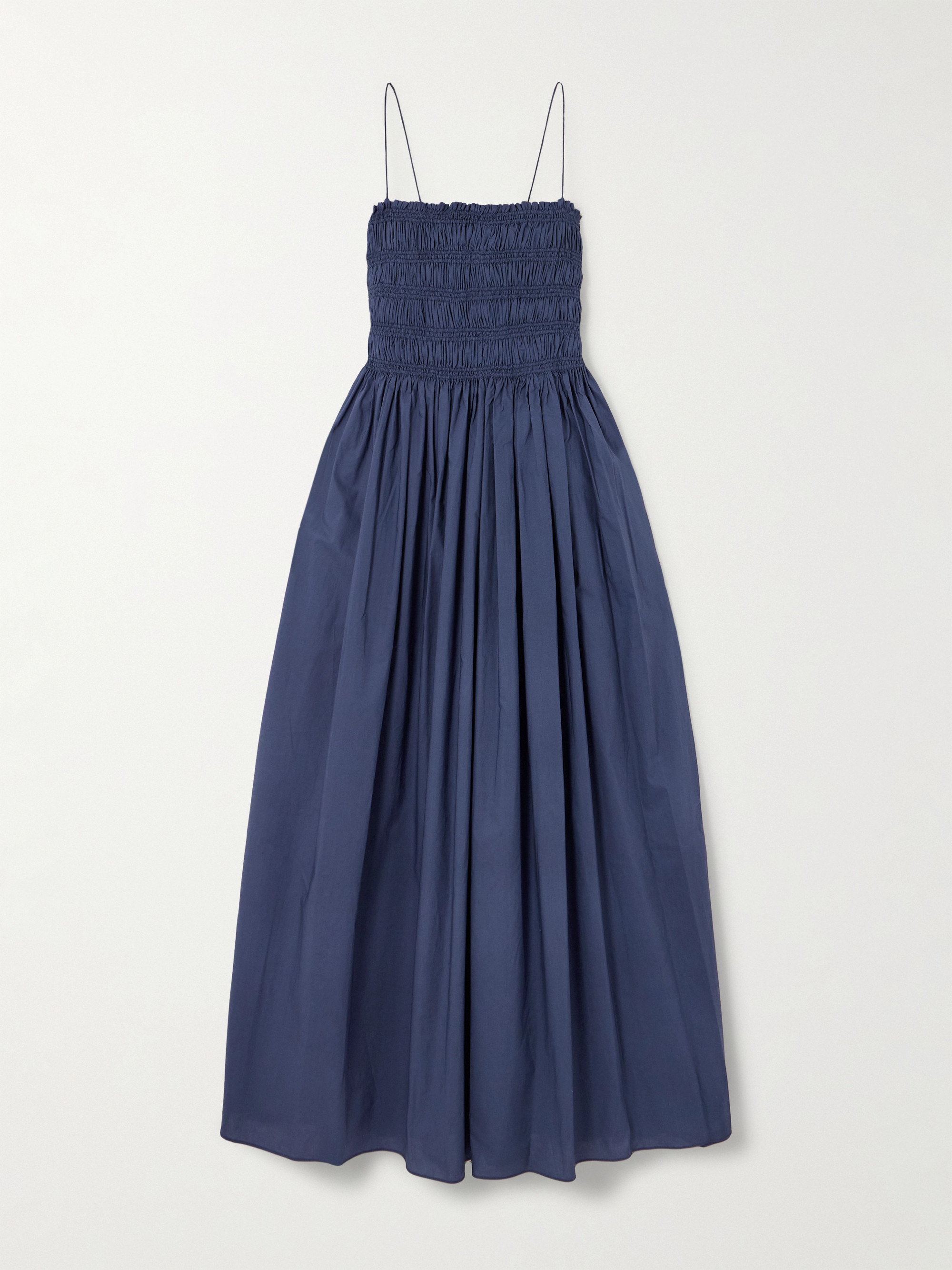 Matteau Shirred organic cotton midi dress