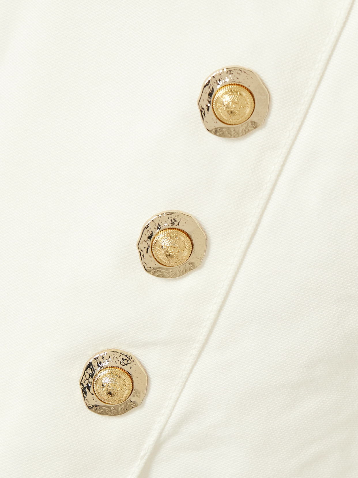 Balmain Canvas Skirt In White