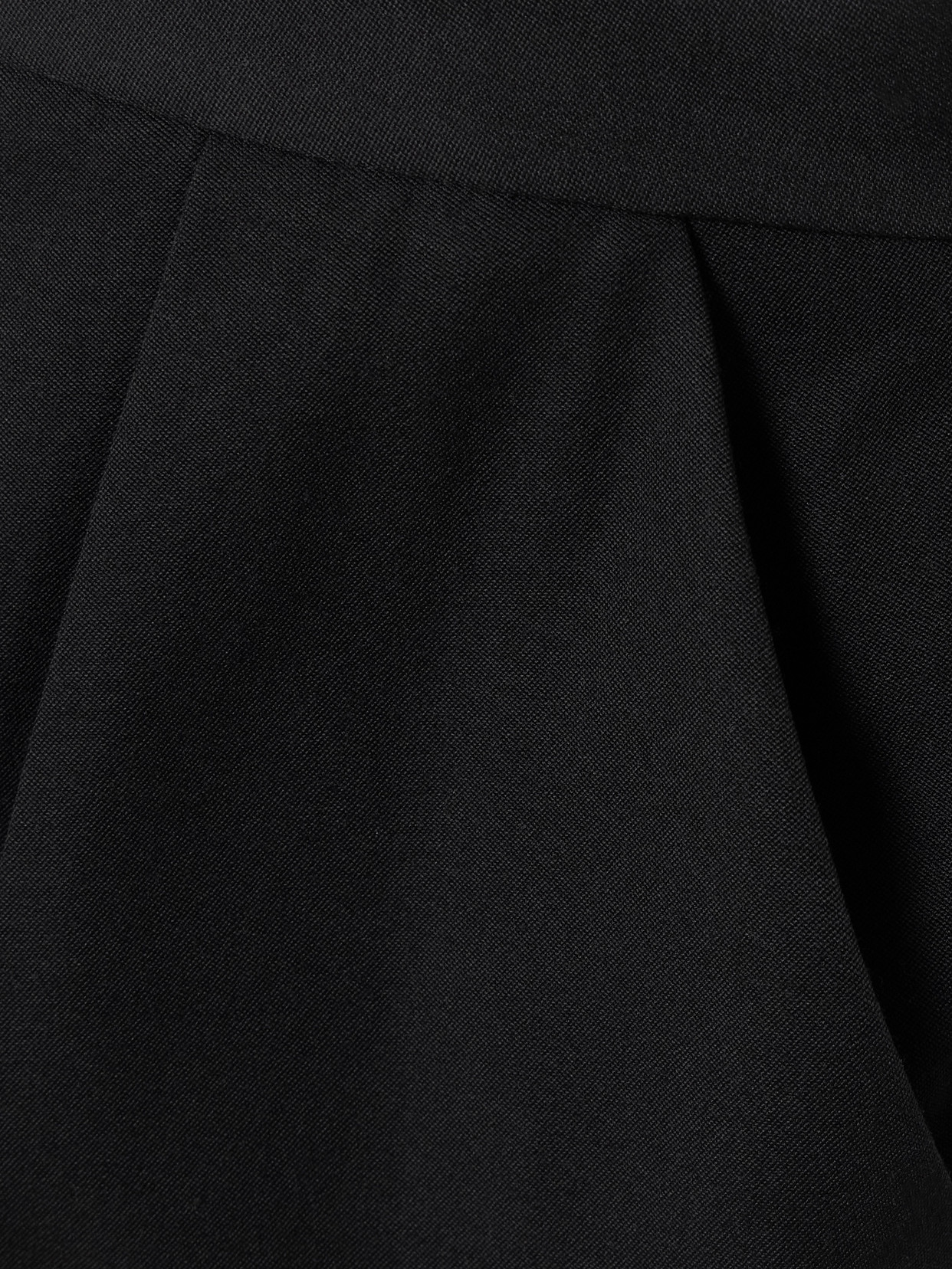 Balmain Pleated Grain De Poudre Wool Tapered Pants In Black
