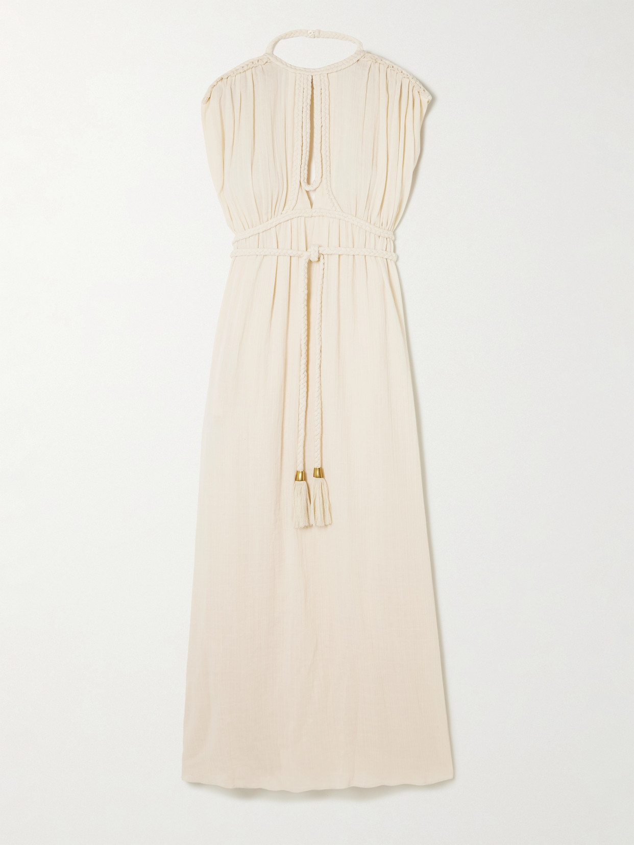 Isabel Marant Joya Braided Gathered Cotton-gauze Maxi Dress