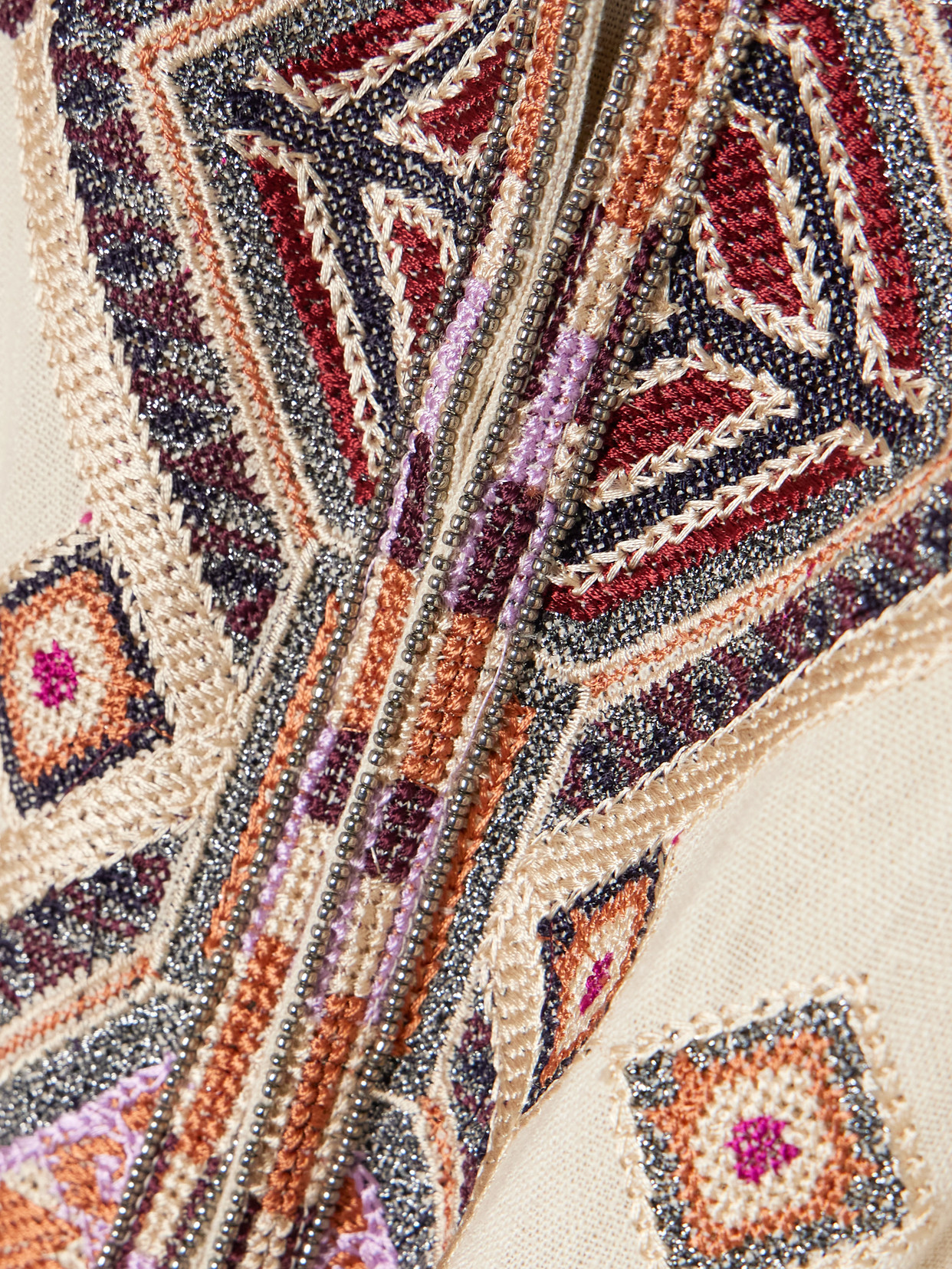 Isabel Marant Zayana Fringed Embellished Embroidered Silk-gauze Mini Dress In Multi