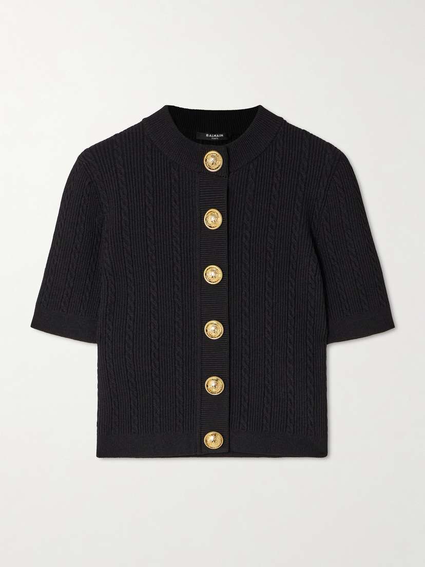 Balmain Cable-knit Cardigan
