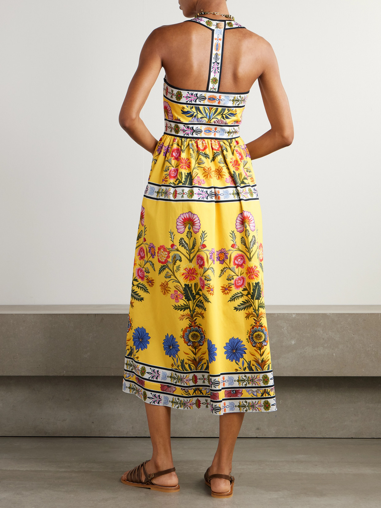 Borgo De Nor Mavaro Printed Cotton-poplin Midi Dress