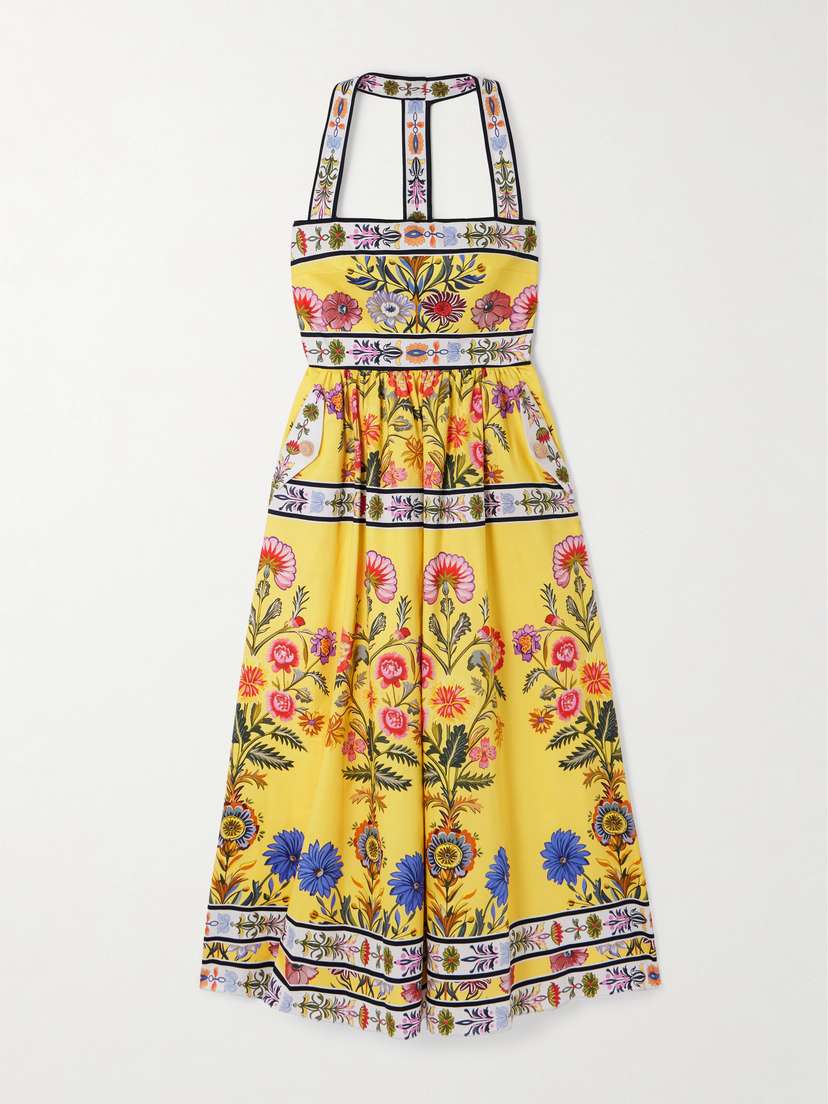 Borgo de Nor Mavaro Printed Cotton-poplin Midi Dress