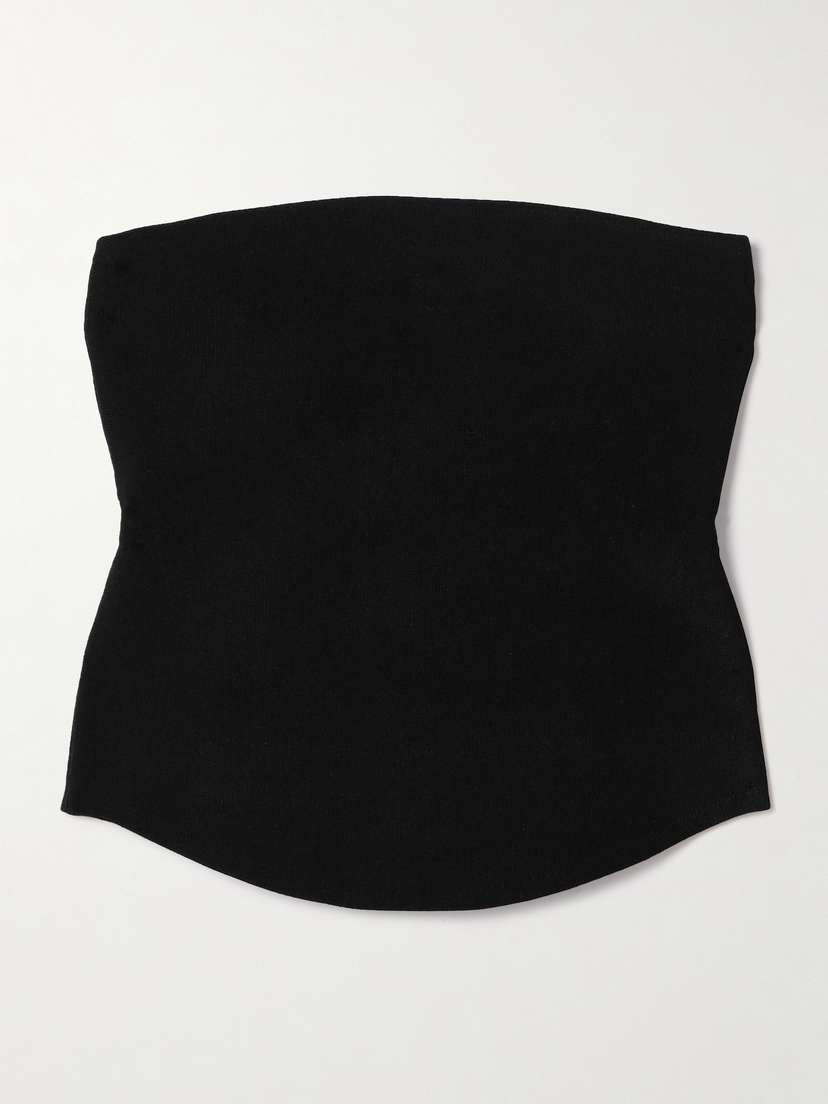 Shawn Strapless Recycled Knitted Bustier Top | Image | 0