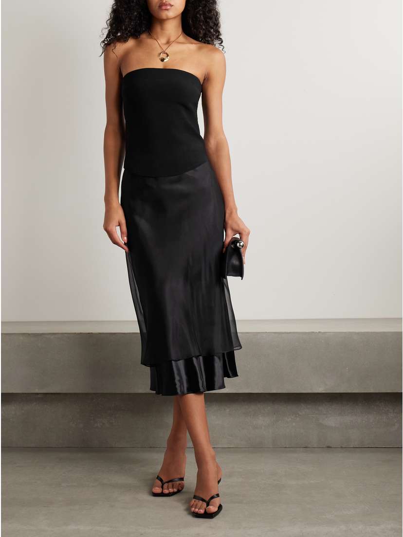 Shawn Strapless Recycled Knitted Bustier Top | Image | 1