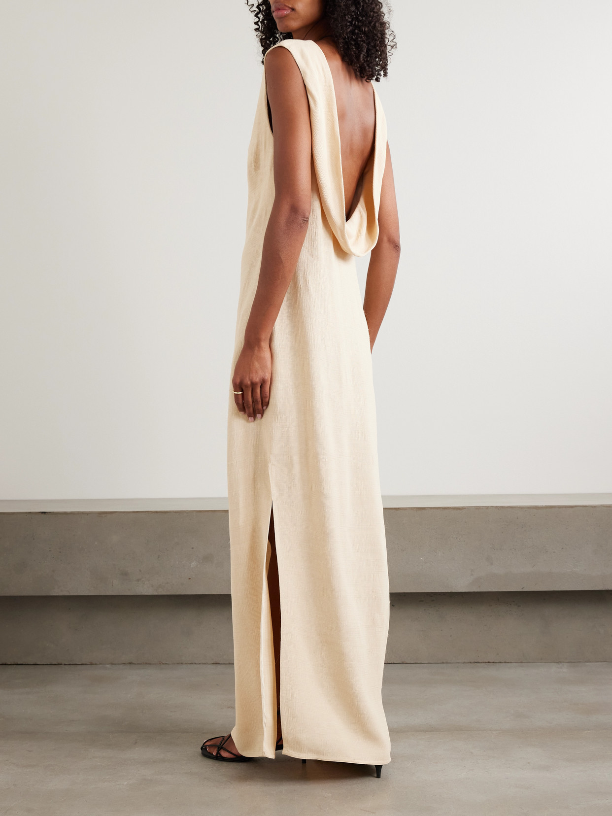 Matteau Open-back Woven Maxi Dress