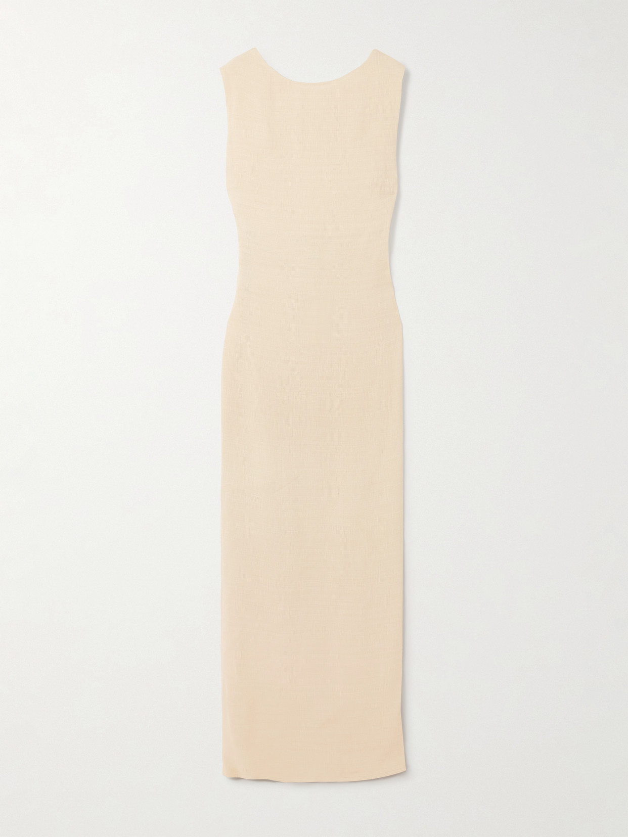 Matteau Open-back Woven Maxi Dress In White