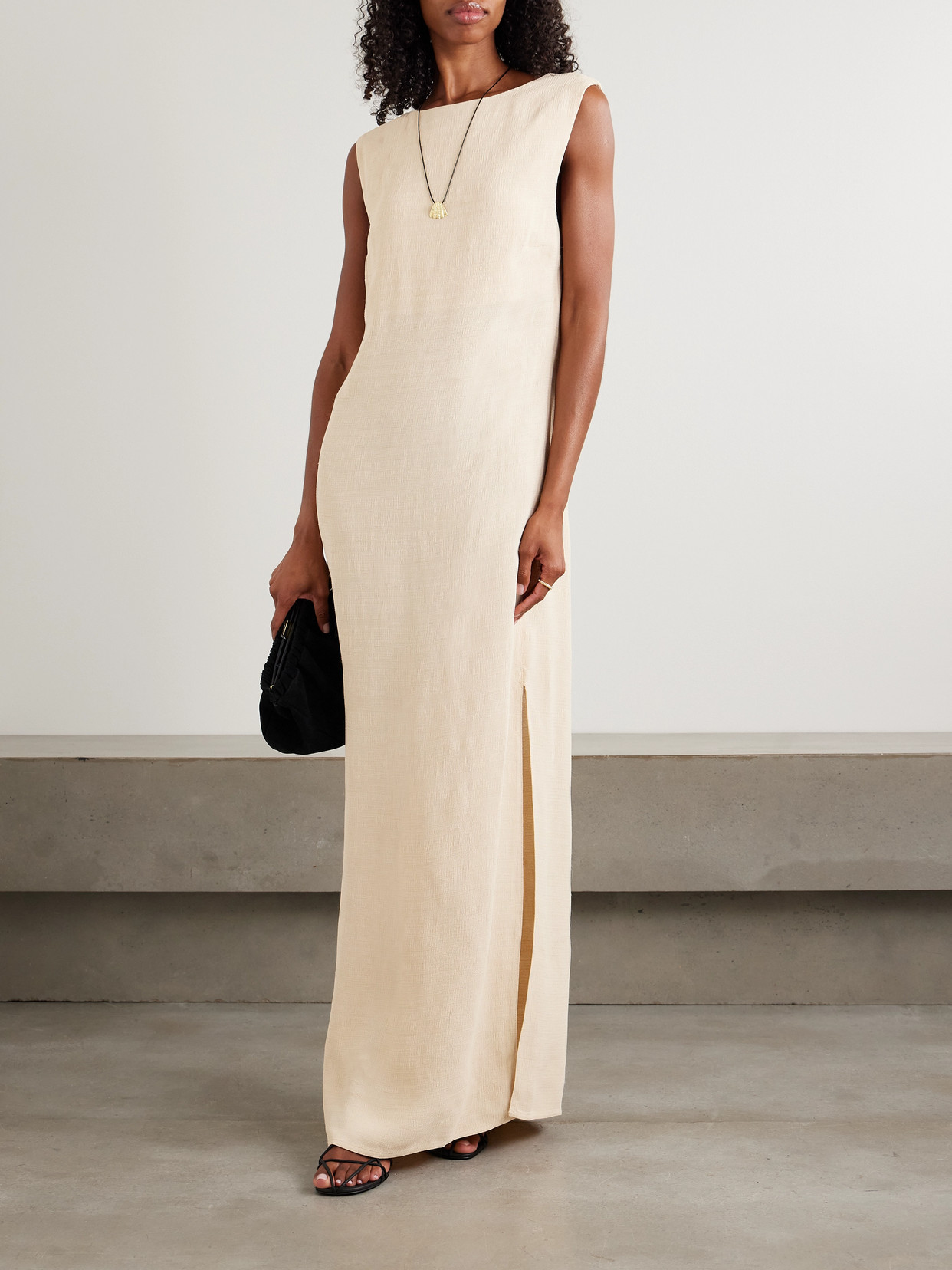 Matteau Open-back Woven Maxi Dress