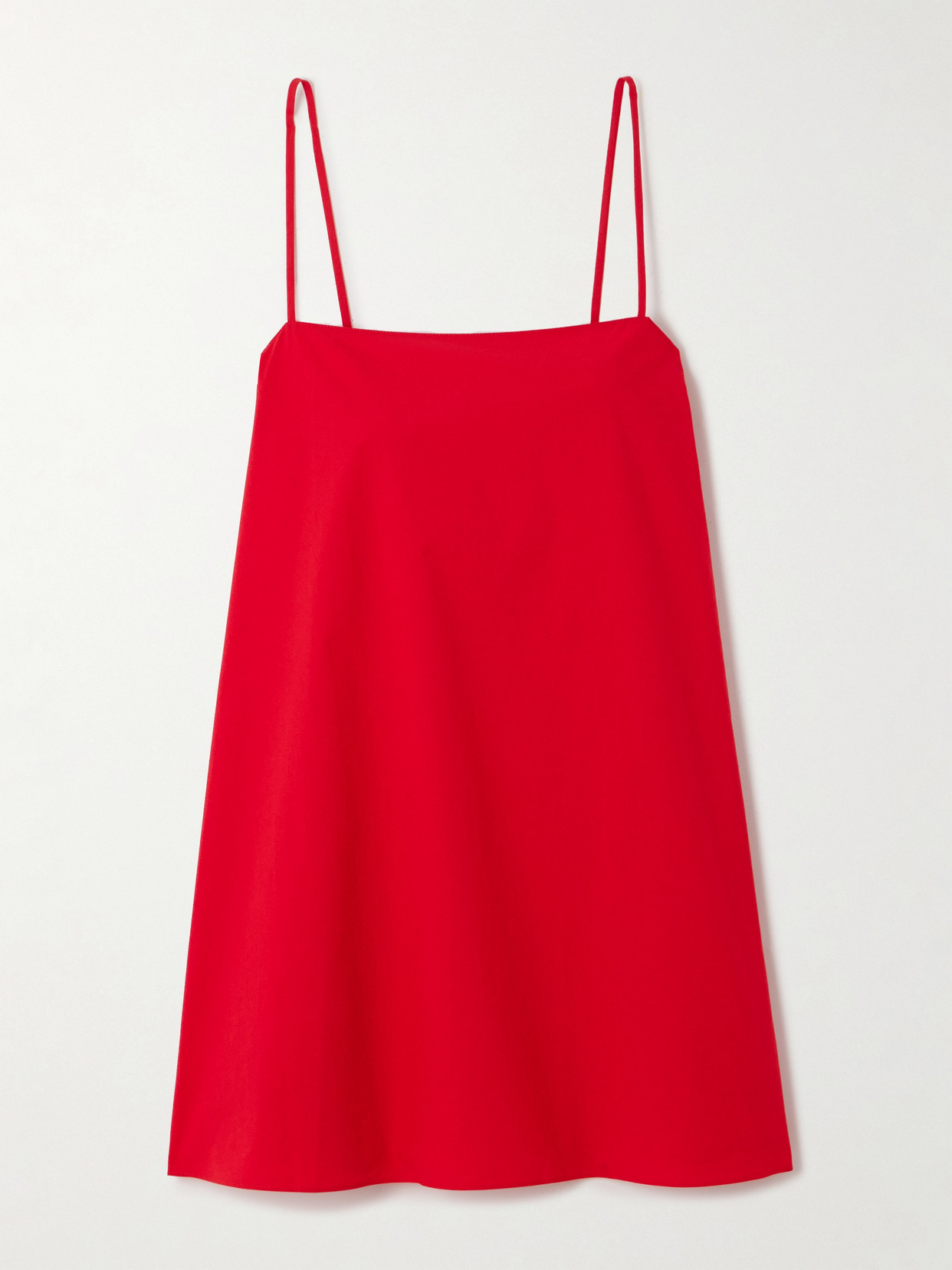 Matteau Cami Organic Cotton-poplin Mini Dress In Red