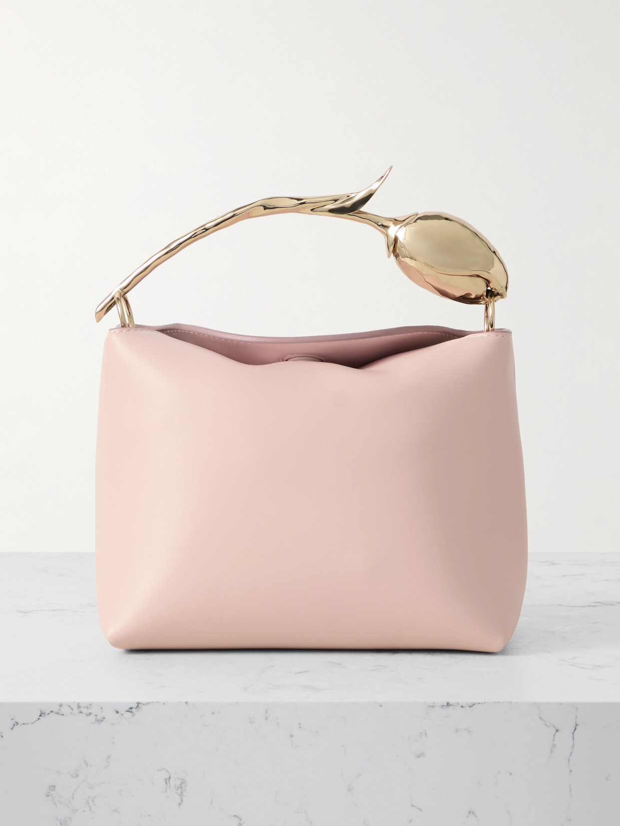 Erdem Bloom Mini Leather Shoulder Bag In Pink
