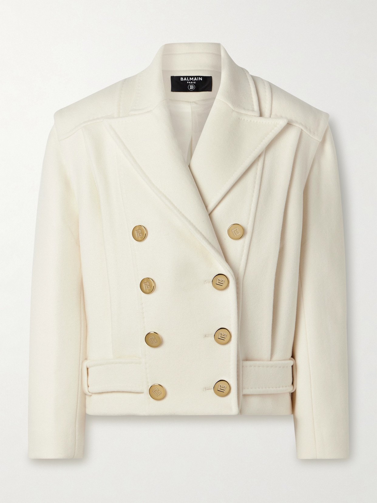 Balmain Double-breasted Wool And Cashmere-blend Felt Jacket