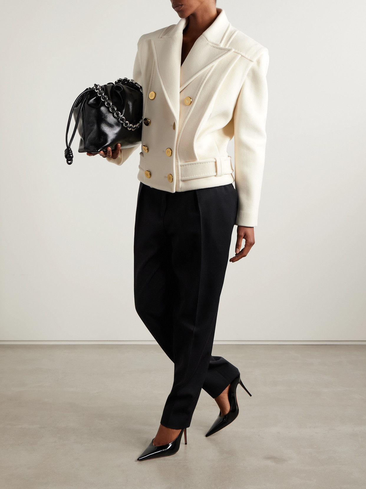 Balmain Double-breasted Wool And Cashmere-blend Felt Jacket