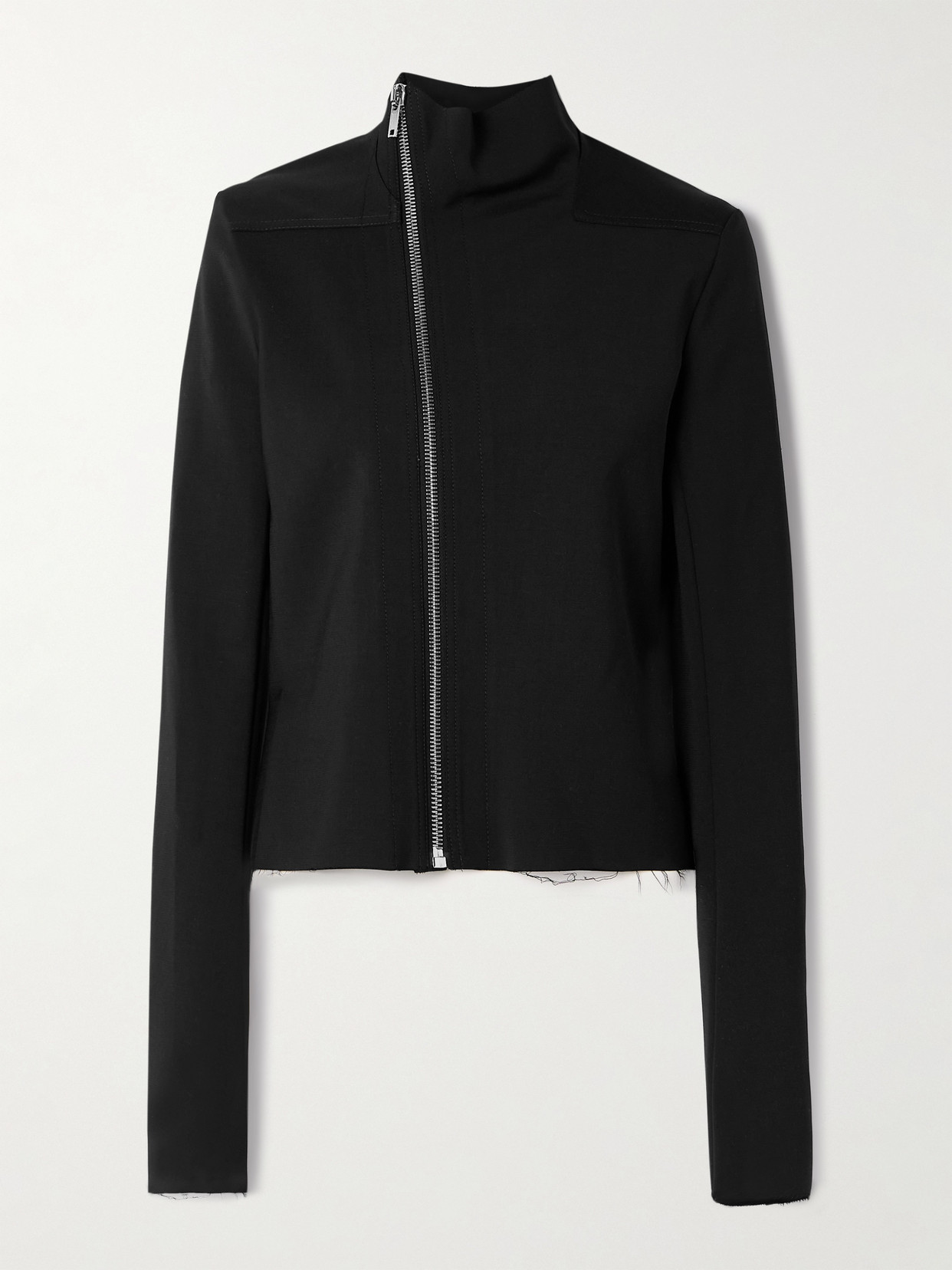 Rick Owens Gary Wool-blend Biker Jacket In Black