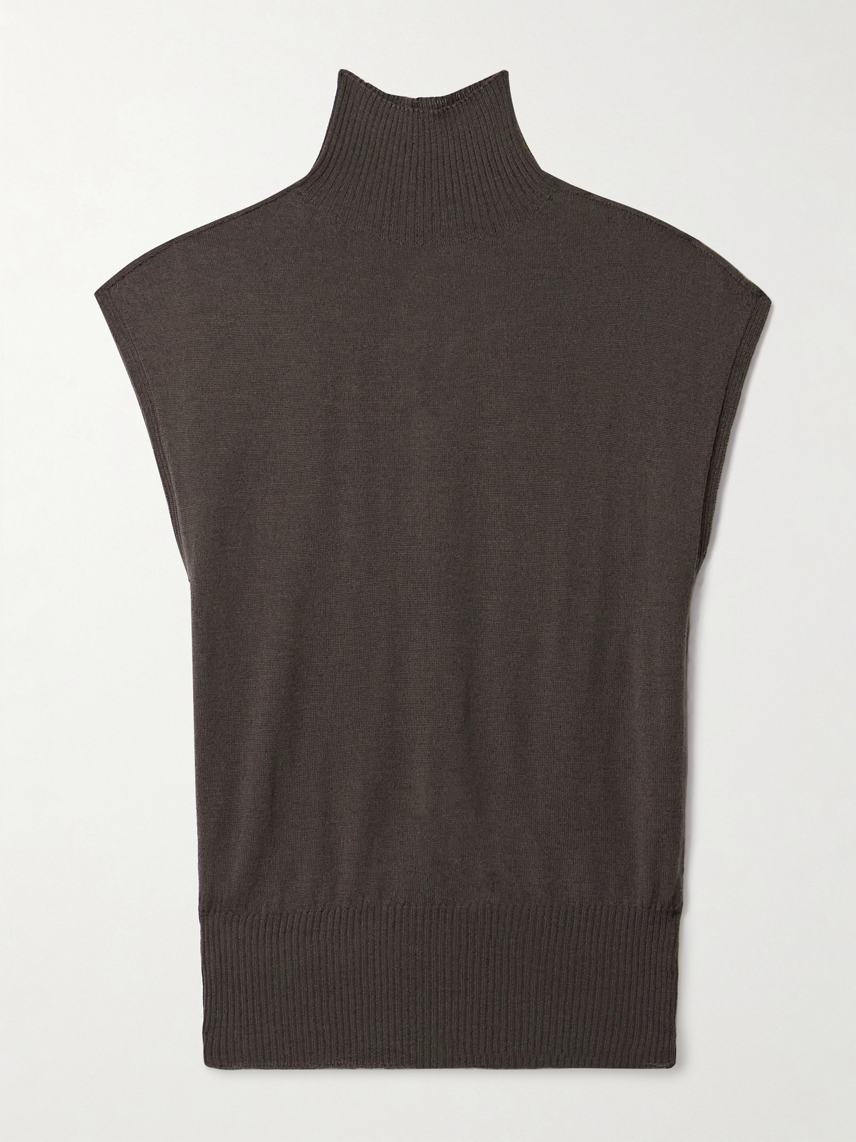 Rick Owens Wool Turtleneck Sweater In Brown