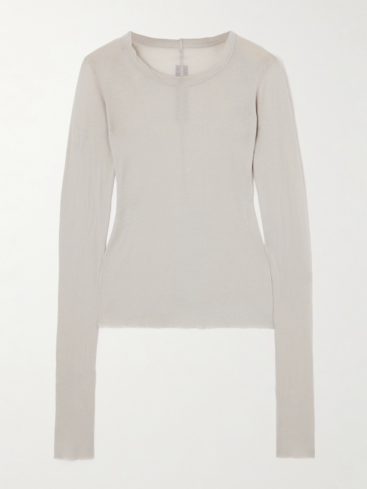 Rick Owens Cotton-jersey T-shirt In Gray