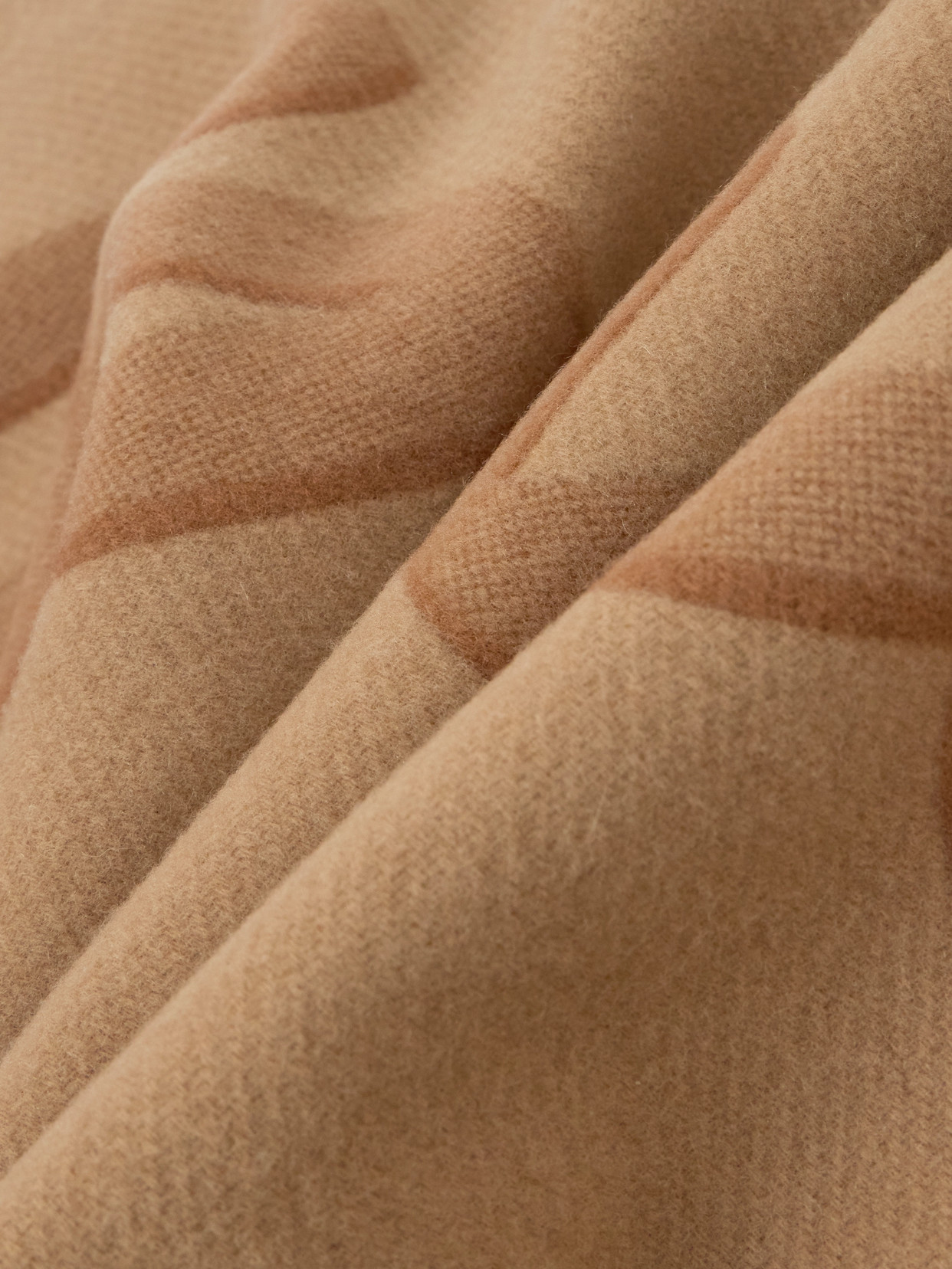 Balenciaga Fringed Printed Wool And Cashmere-blend Scarf In Neutrals