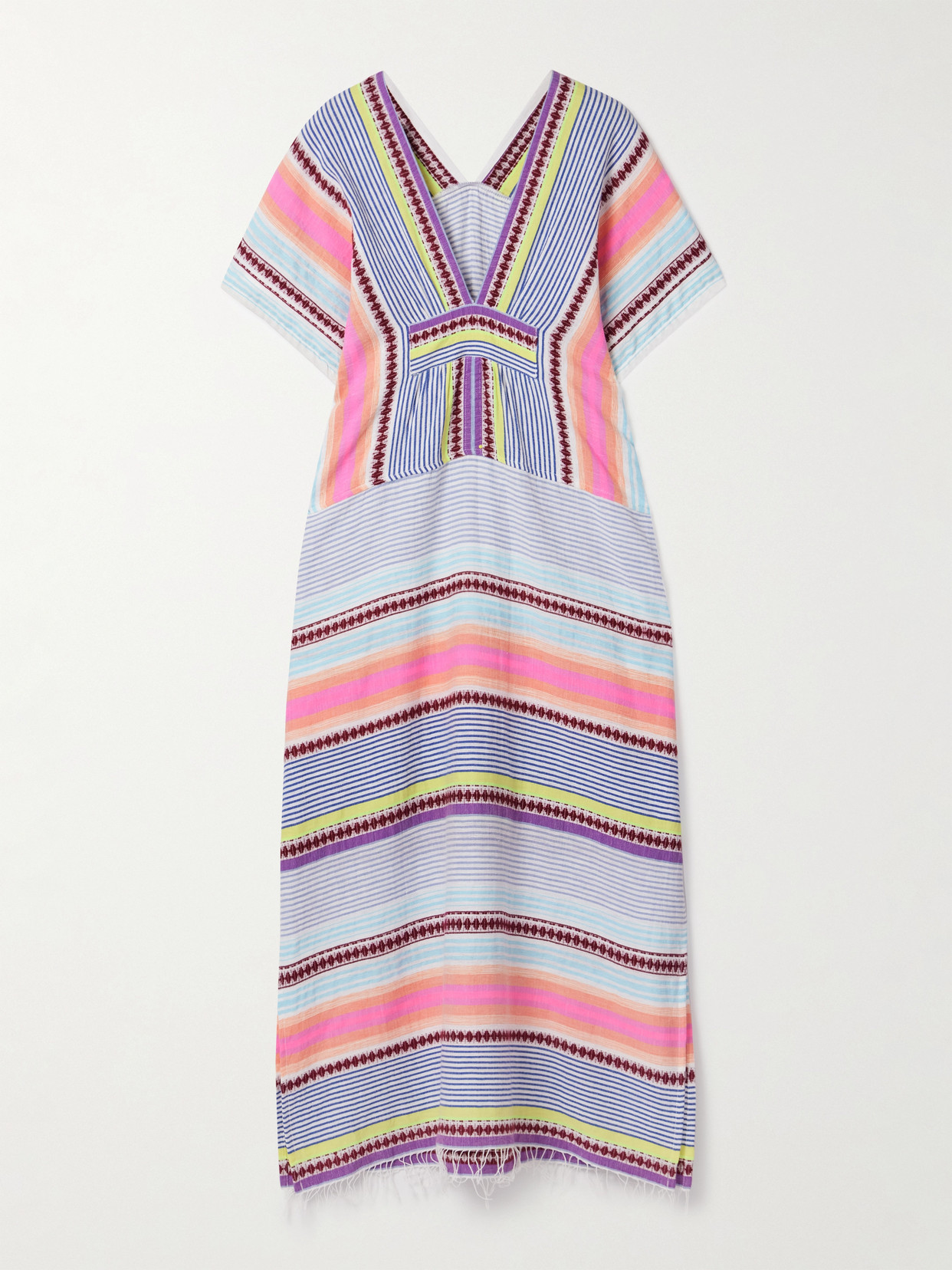 Lemlem Gasira Striped Cotton-blend Maxi Dress