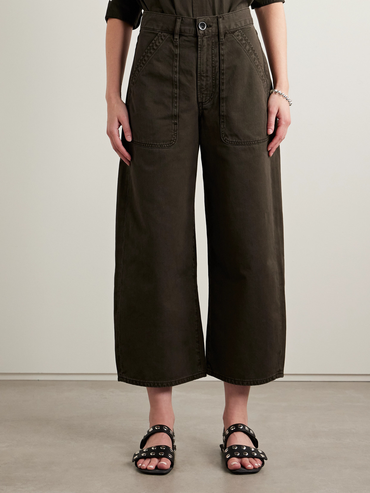 Citizen Of Humanity Ayla Cargo Cotton-twill Wide-leg Pants