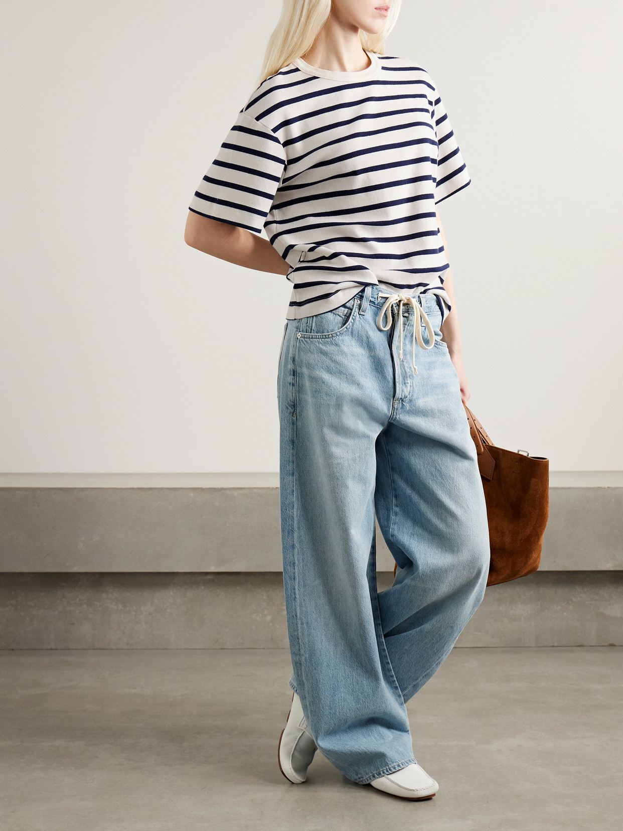 Citizens Of Humanity Goldie Stripe Relaxed Fit T-shirt