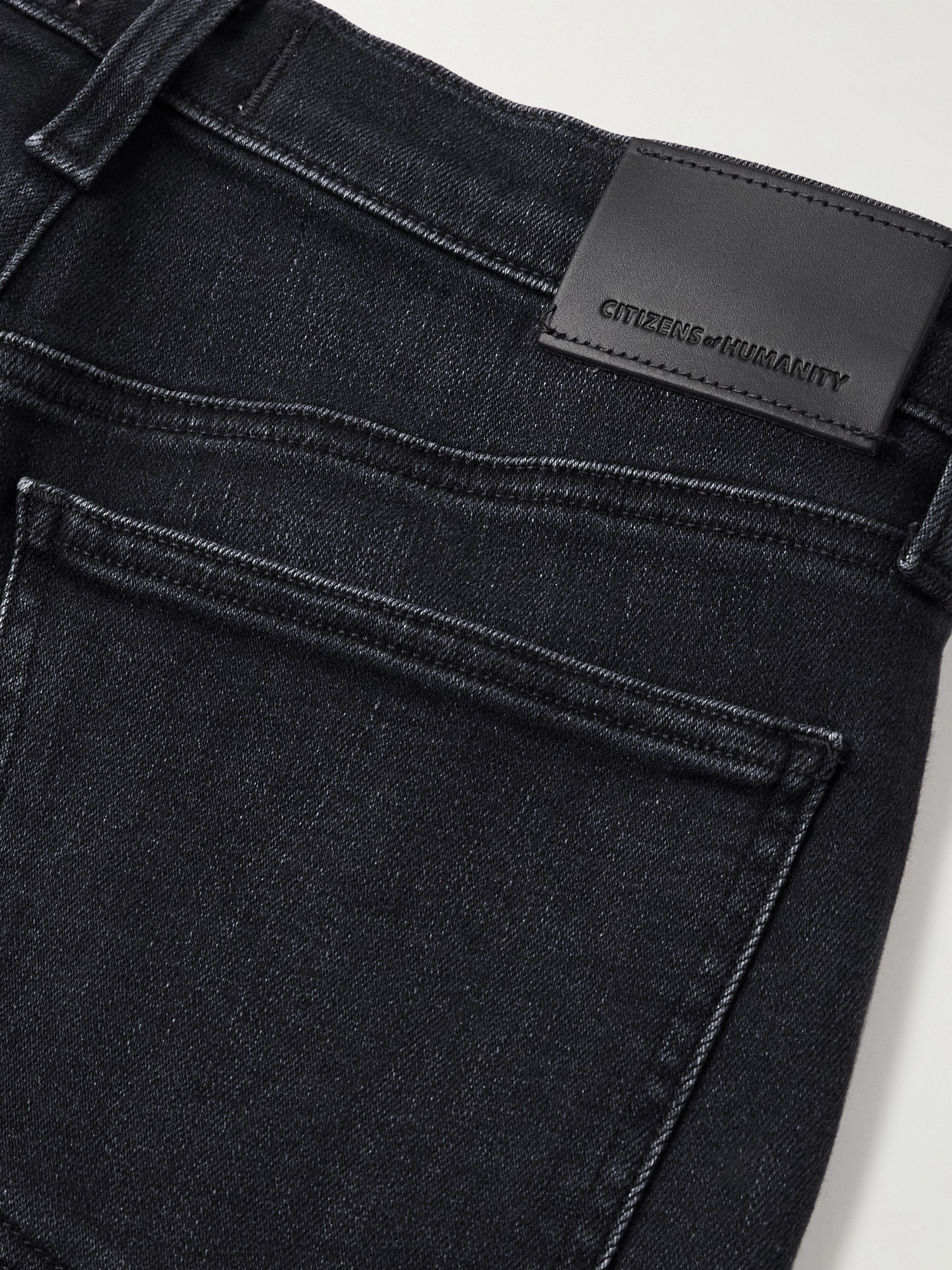 Citizen Of Humanity Palma Frayed High-rise Straight-leg Jeans In Black