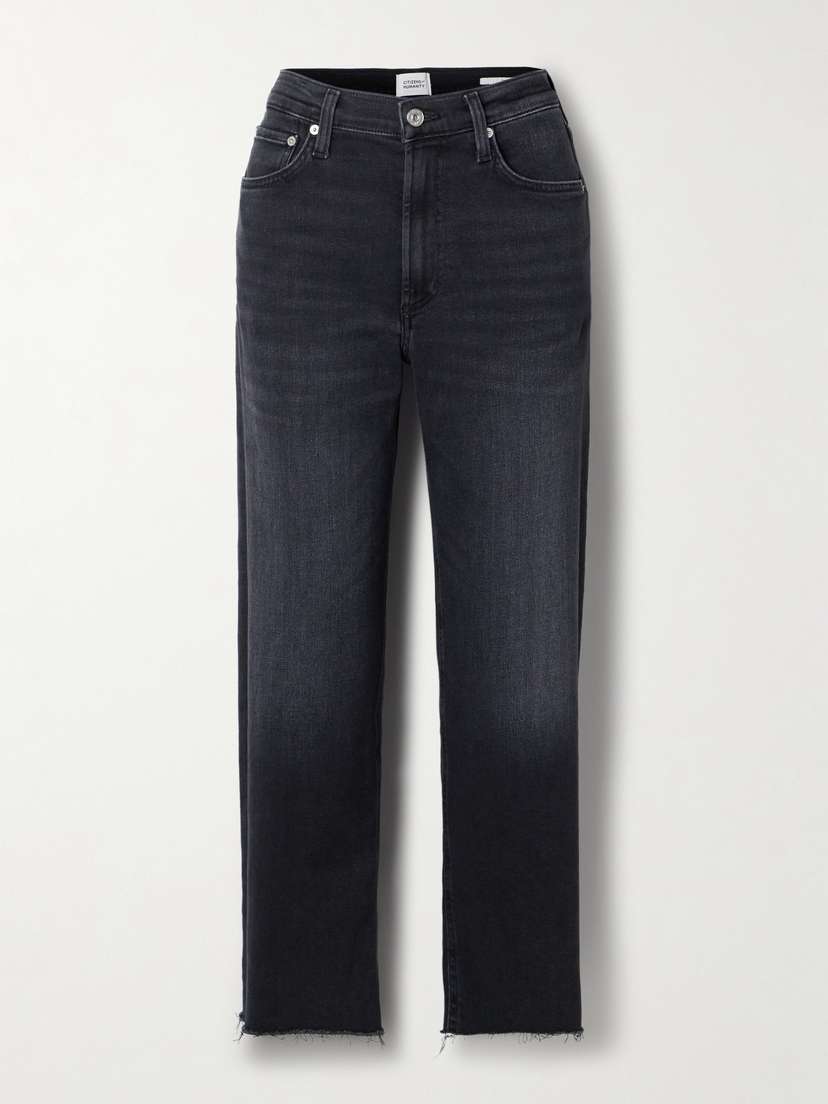 Citizens of Humanity Palma Frayed High-rise Straight-leg Jeans