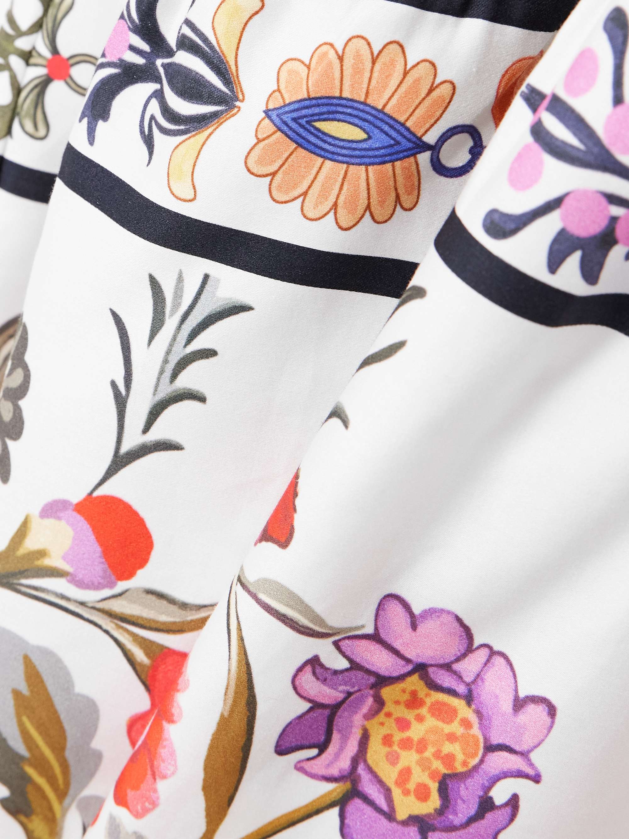 BORGO DE NOR Biba tiered printed cotton-poplin maxi dress